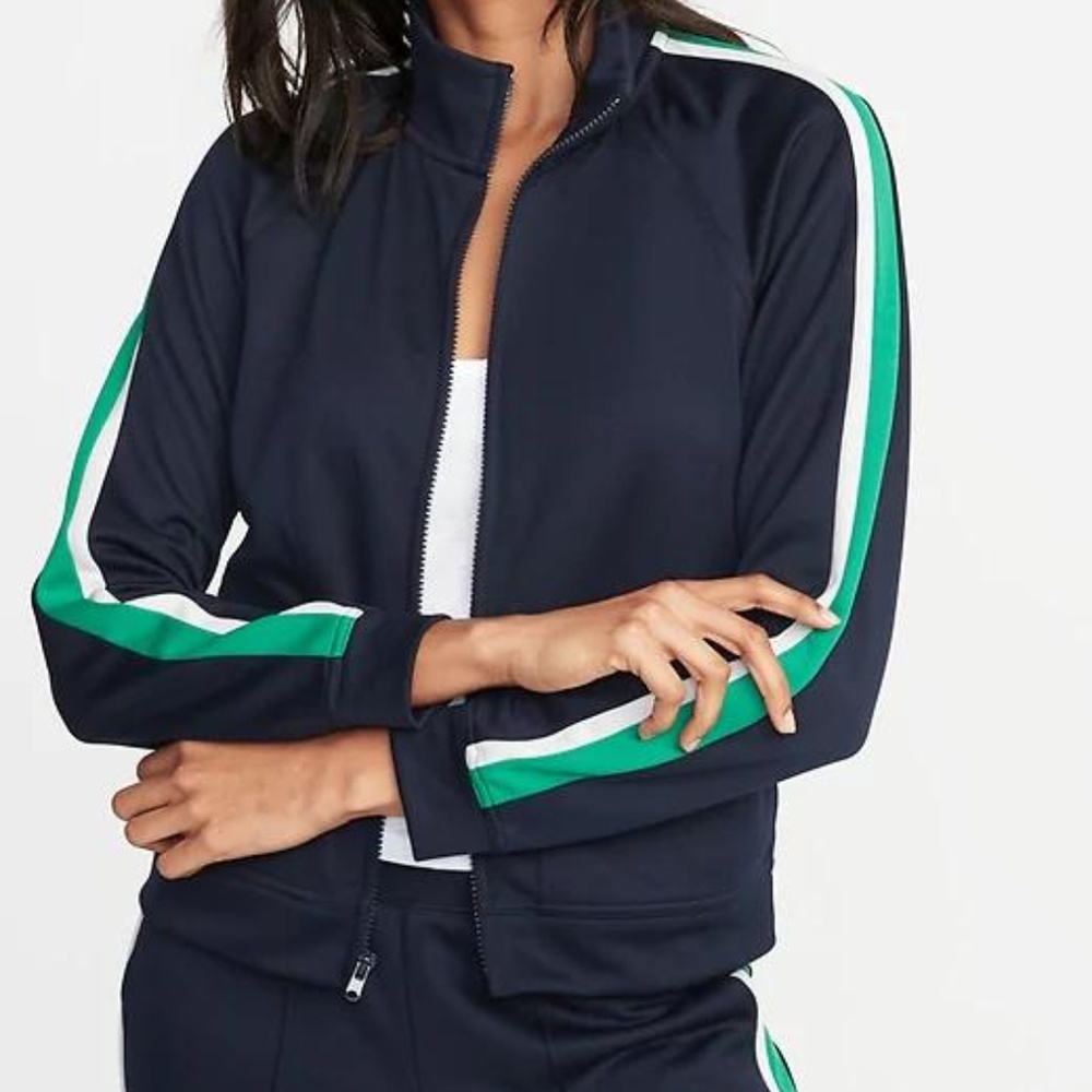 Old Navy Sleeve-Stripe Track Jacket for Women